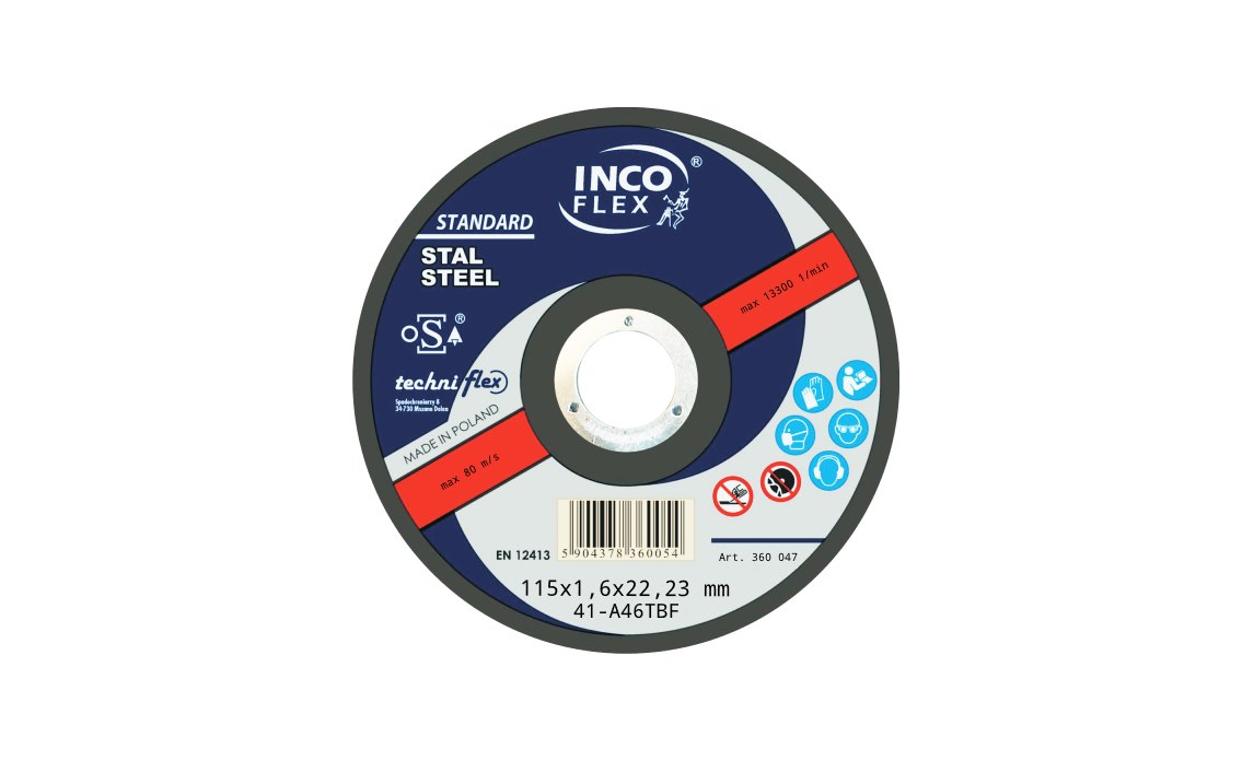 Tarcza INCO metal płaska 115x1,6mm