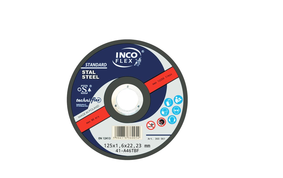 Tarcza INCO metal płaska 125x1,6mm