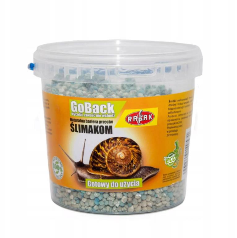 Trutka - granulat na ślimaki, EKOLOGICZNY ODSTRASZACZ w wiaderku 1kg RAPAX