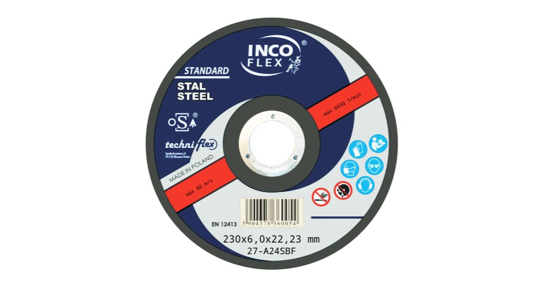 Tarcza INCO metal szlif 230x6,0mm