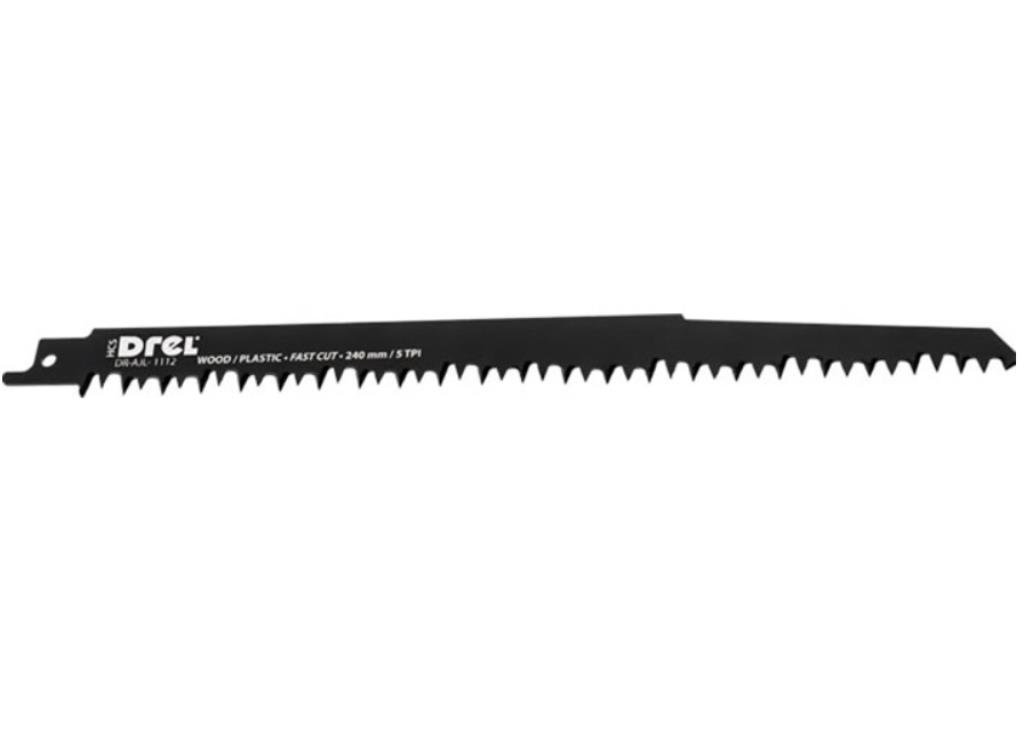Brzeszczot do piły szablastej 240 x 19 x 1,5 mm 5TPI do drewna 1szt