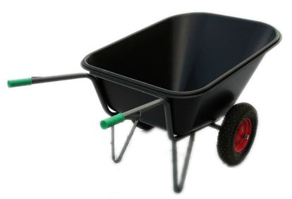 Taczki ogrodowe dwukołowe kosz plastikowy 290L