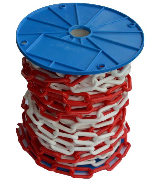 Łańcuch PCV biało - czerwony 10mm DIAMANTO