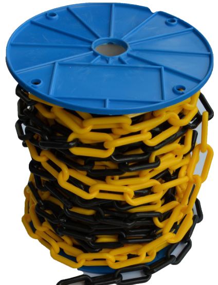 Łańcuch PCV żółto - czarny 6mm DIAMANTO
