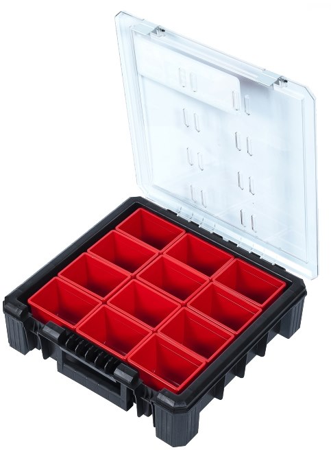 Organizer HD 400 CZARNY, combiboxy czerwone