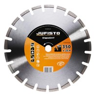 JUFISTO Tarcza diamentowa 350 x 25,4 mm segmentowa spawana laserowo do asfaltu i świeżego betonu