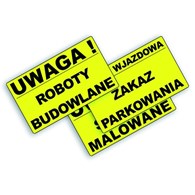Tablica informacyjna 20x33cm UWAGA! STREFA NIEBEZPIECZNA
