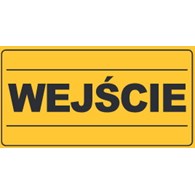 Tablica informacyjna 12x22cm WEJŚCIE