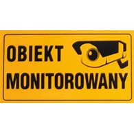 Tablica informacyjna 12x22cm OBIEKT MONITOROWANY
