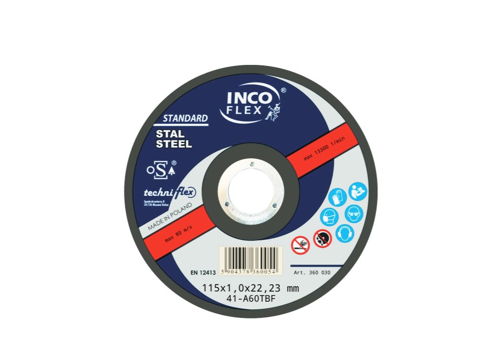 Tarcza INCO metal płaska 115x1,0mm