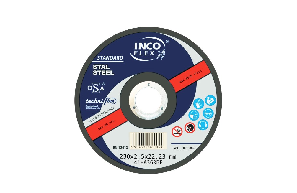Tarcza INCO metal płaska 230x2,5mm