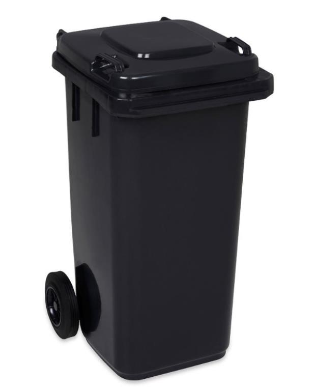 Kosz na śmieci 120L CZARNY