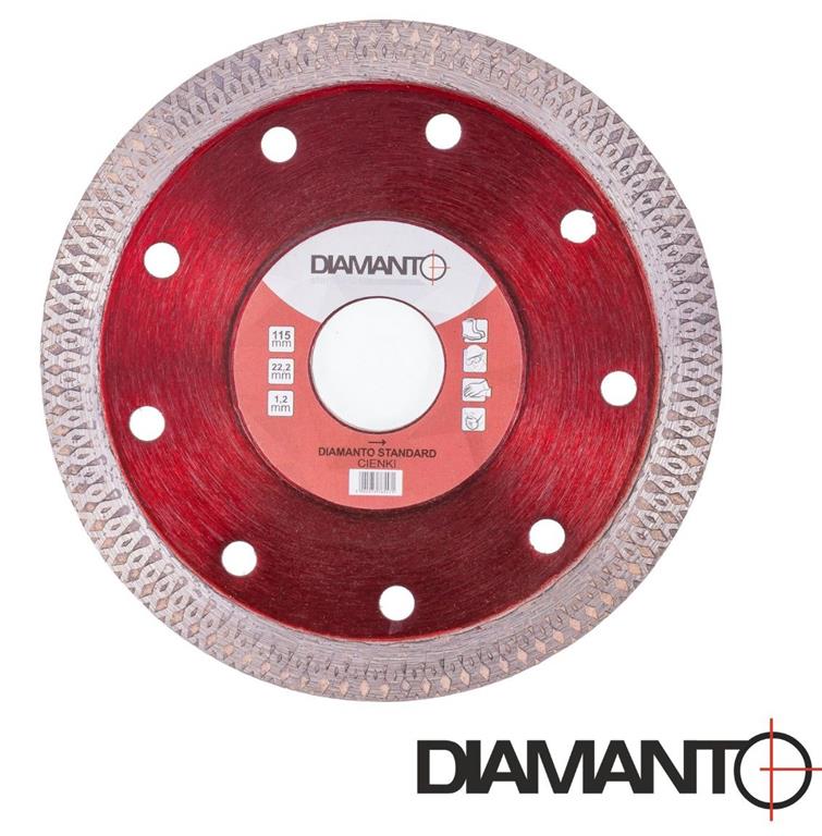 Tarcza diament DIAMANTO STANDARD cienka 115x1,4mm