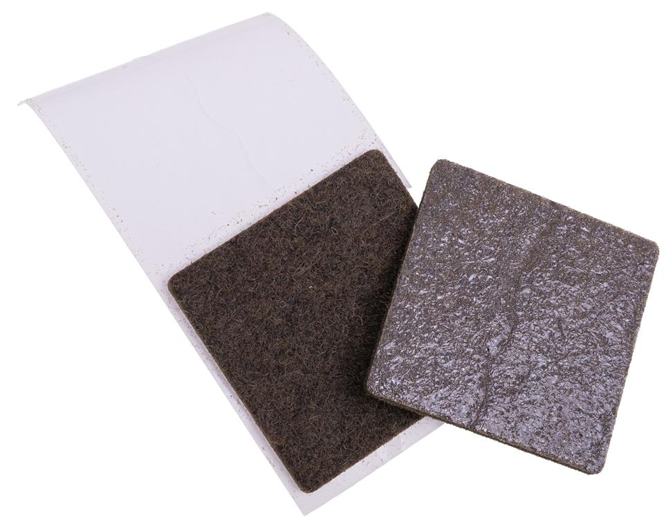 Ślizgacz meblowy  25x25mm 12szt brązowy
