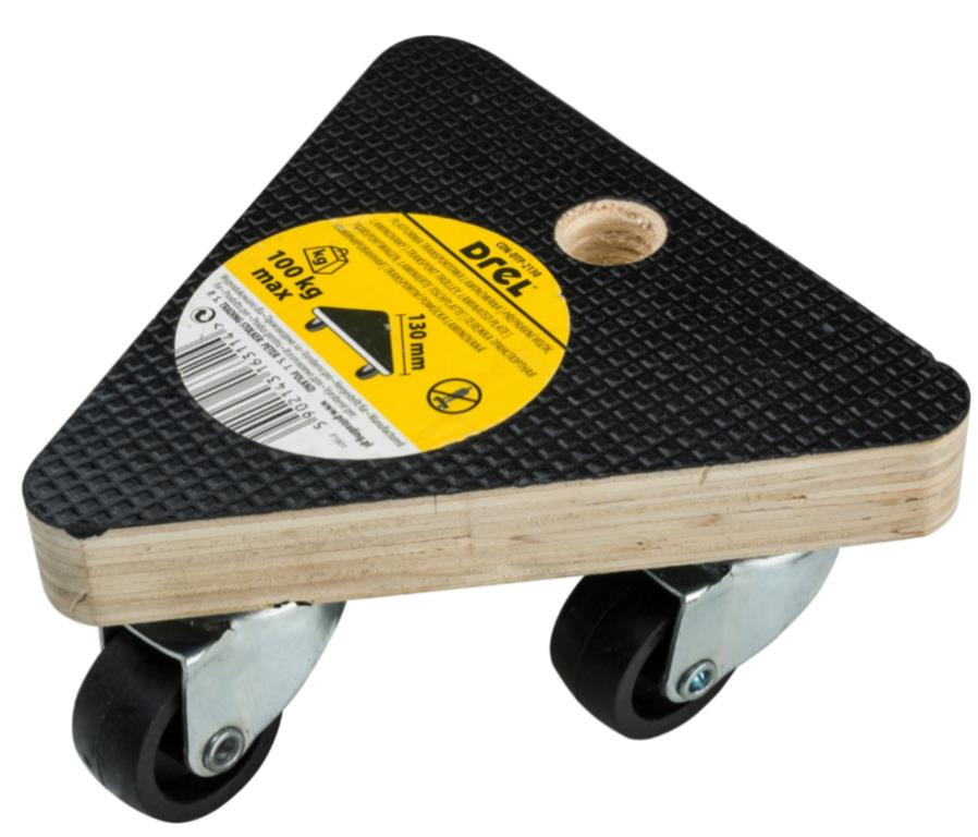 Platforma transportowa 130 x 130 x 130 mm udźwig 100 kg trójkątna laminowana DREL