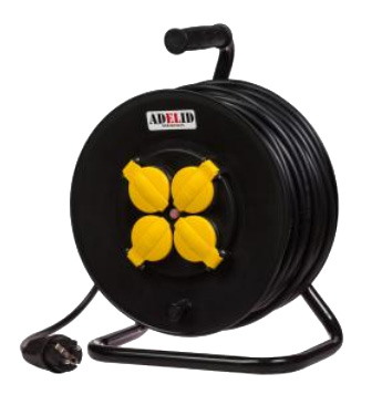 Przedłużacz bębnowy 3x1,5mm - 4G/20m z klapami.