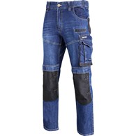 Spodnie do pasa jeansowe niebieskie stretch  XL  ze wzmocnieniami LAHTI PRO, CE