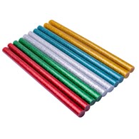 Zestaw wkładów klejowych brokatowych 11,2 mm x 200 mm pięć kolorów 10 szt.