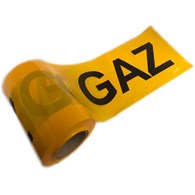 Taśma ostrzegawcza żółta GAZ 20cm x 100m