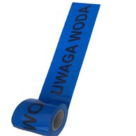 Taśma ostrzegawcza niebieska UWAGA WODA 20cm x 100m