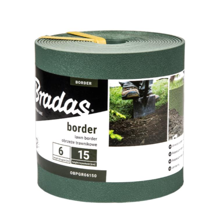 Obrzeże trawnikowe BORDER 6m x 15cm zielone