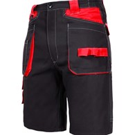Spodenki krótkie czarno - czerwone  2XL  LAHTI PRO, CE