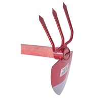 Motyczka CZERWONA oprawna sercowa+widełki 102mm