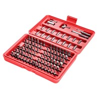 Zestaw końcówek wkrętakowych z uchwytem magnetycznym CrV 100 szt