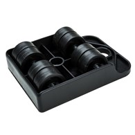 Rolki transportowe do mebli 103 x 79 mm udźwig 150 kg kółka plastikowe
