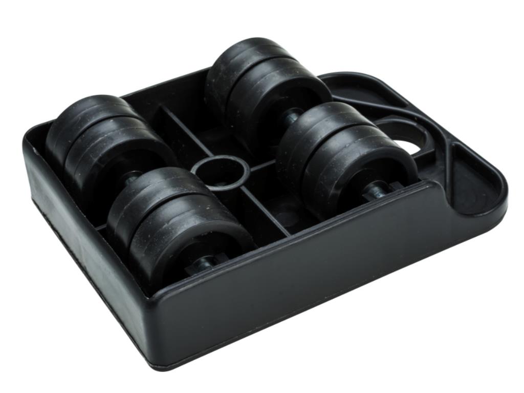 Rolki transportowe do mebli 103 x 79 mm udźwig 150 kg kółka plastikowe