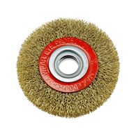 Szczotka druciana tarczowa 125 mm, otwór 20 mm, mosiądzowana