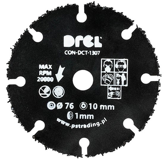 Tarcza z węglika spiekanego do mini pilarki 76 x 1,0 x 10 mm