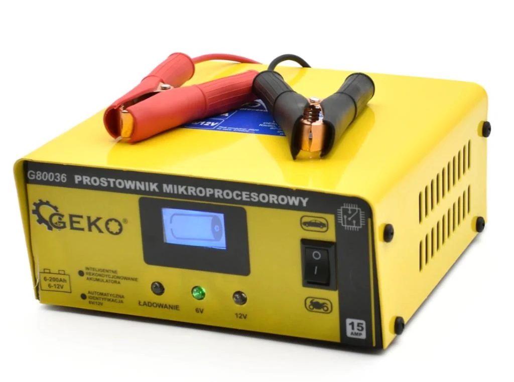 Prostownik mikropocesorowy LCD 6/12V 15A
