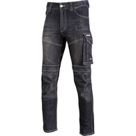 Spodnie jeansowe czarne stretch  2XL  ze wzmocnieniami LAHTI PRO, CE