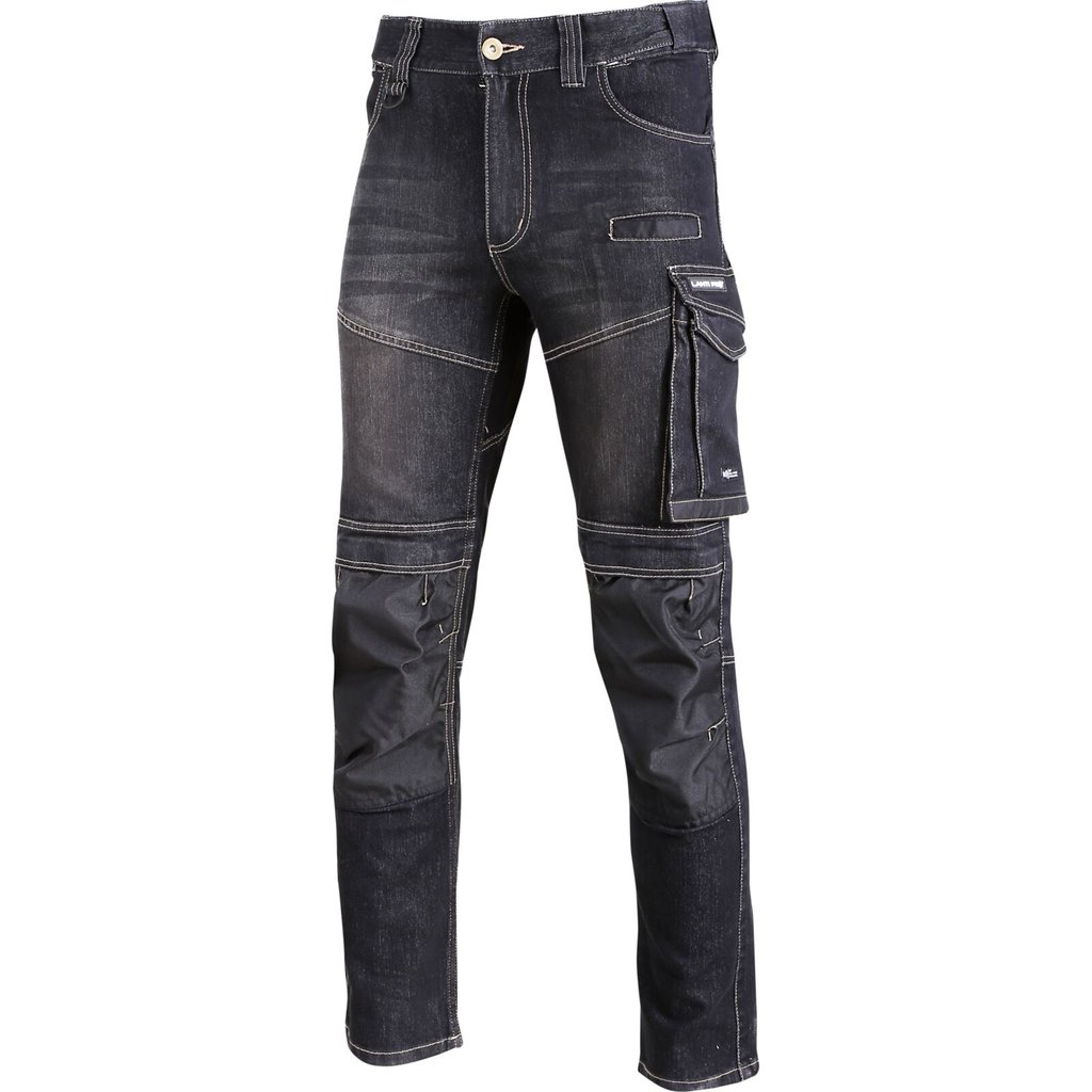 Spodnie jeansowe czarne stretch  2XL  ze wzmocnieniami LAHTI PRO, CE