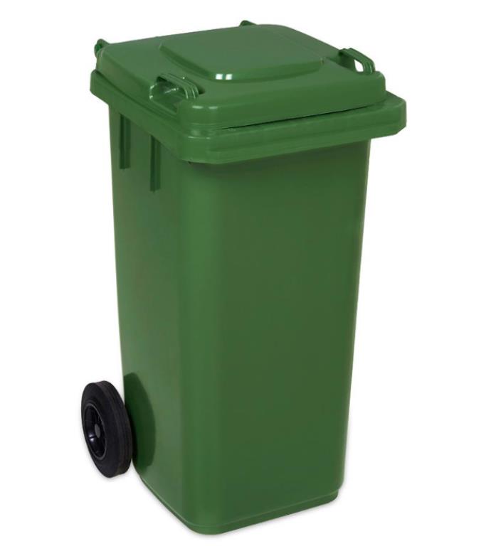 Kosz na śmieci 120L ZIELONY