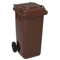 Kosz na śmieci 120L BRĄZOWY