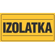 Tablica informacyjna 12x22cm IZOLATKA