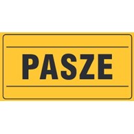 Tablica informacyjna 12x22cm PASZE
