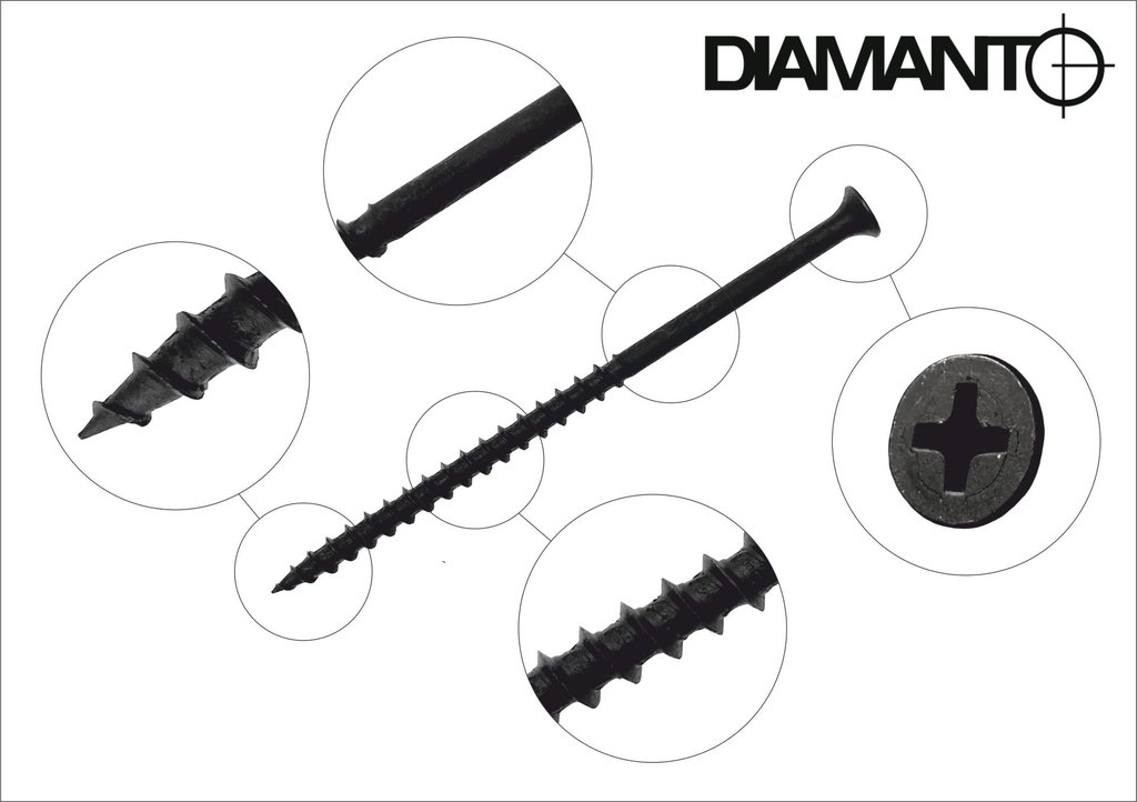 Wkręt P/G konfekcja średnia DREWNO 4,2x70mm opakowanie 250 sztuk