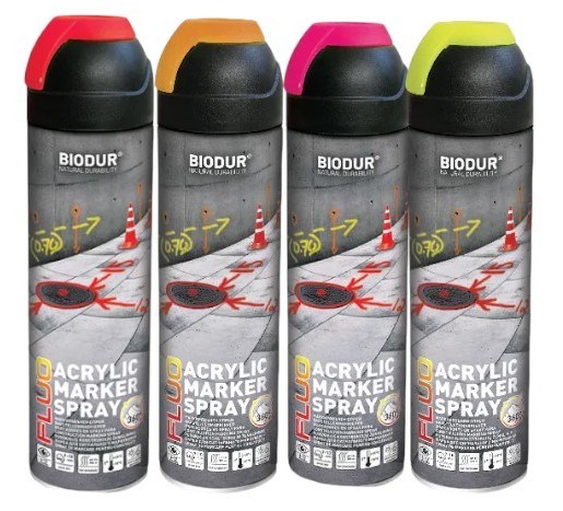 BIODUR Lakier do znakowania aerozol różowy 500ml