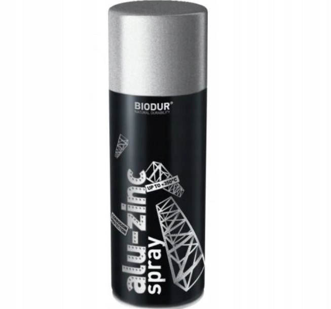 BIODUR ALU-CYNK SPRAY aerozol srebrny 400ml