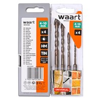 WAART Zestaw wierteł uniwersalnych 4 pcs, uchwyt quick change hex