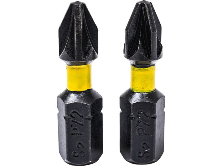 WAART Końcówki wkrętakowe udarowe krzyżowe PZ2 x 25 mm, 2 szt.