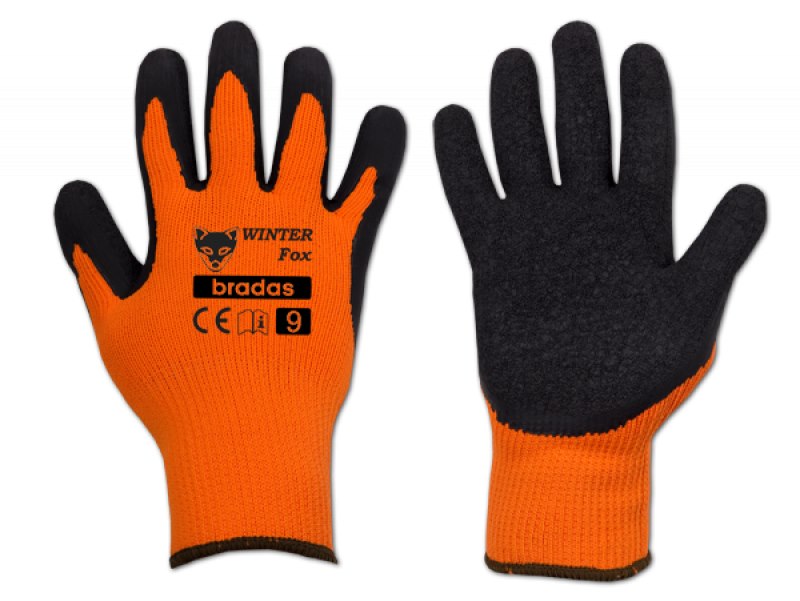Rękawice ochronne WINTER FOX, lateks rozm. 11