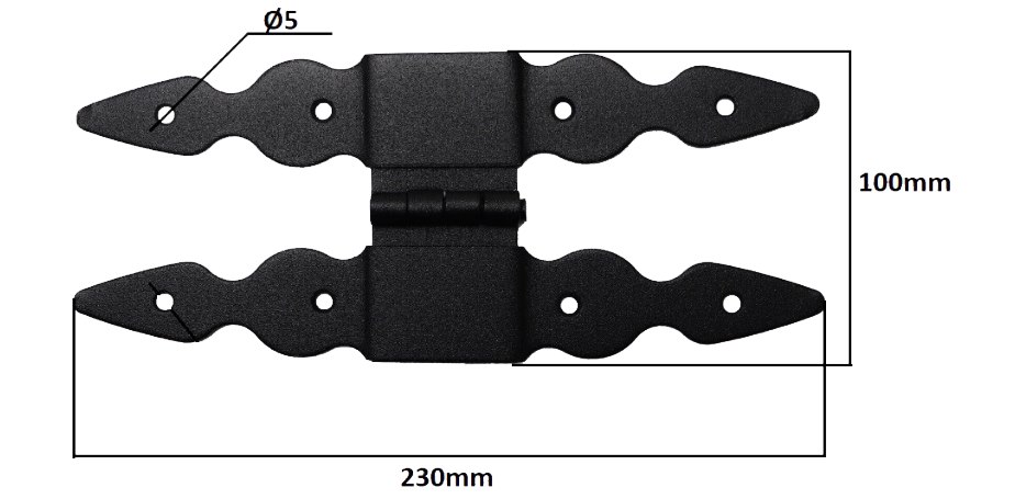 Zawias GOORAL  H  230mm środkowy malowany proszkowo