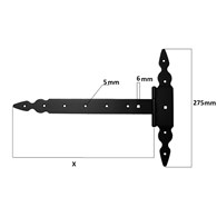 Zawias GOORAL  T  300mm z nakładką czarny