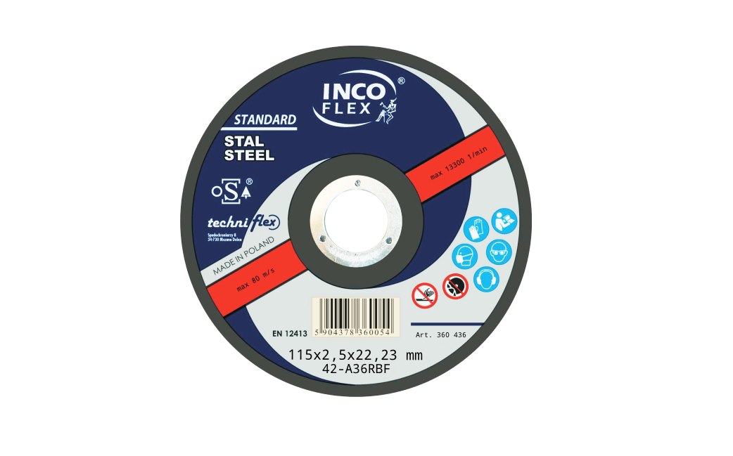 Tarcza INCO metal odgięta 115x2,5mm