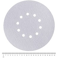 Krążek na rzep biały fi 225 GR. 80, 10-otworów DIAMANTO