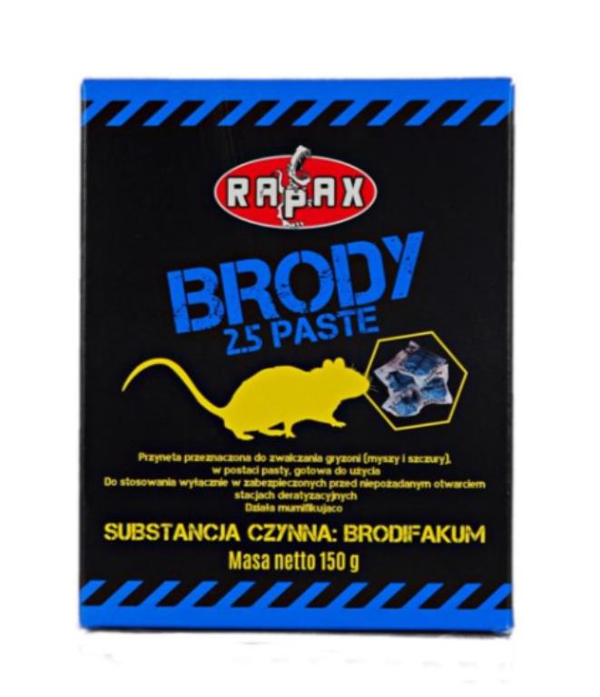 Trutka - PASTA NIEBIESKA do zwalczania dużych gryzoni 150g KARTONIK
